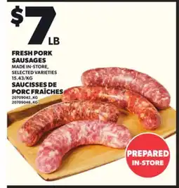 Independent Grocer FRESH PORK SAUSAGES offer