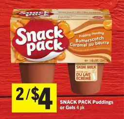 Foodland SNACK PACK Puddings or Gels offer