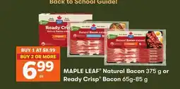 Foodland MAPLE LEAF Natural Bacon 375 g or Ready Crisp Bacon 65g-85 g offer