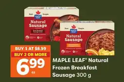 Foodland MAPLE LEAF Natural Frozen Breakfast Sausage offer