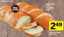 Foodland French or Italian Bread offer