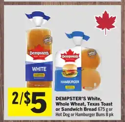Foodland DEMPSTER'S White, Whole Wheat, Texas Toast or Sandwich Bread offer