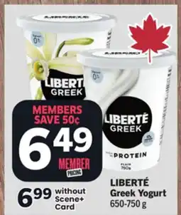 Foodland LIBERTÉ Greek Yogurt offer