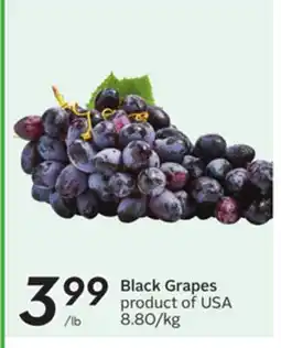 Sobeys Black Grapes offer