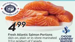 Sobeys Fresh Atlantic Salmon Portions offer