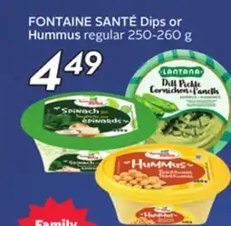 Sobeys FONTAINE SANTÉ Dips or Hummus offer