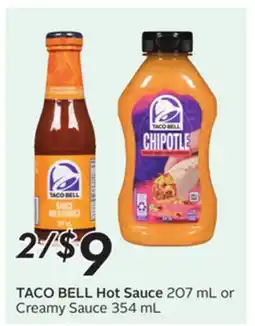 Sobeys TACO BELL Hot Sauce offer