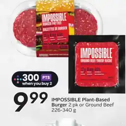Sobeys IMPOSSIBLE Plant-Based Burger offer