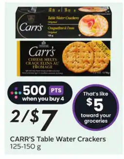 Sobeys CARR'S Table Water Crackers offer