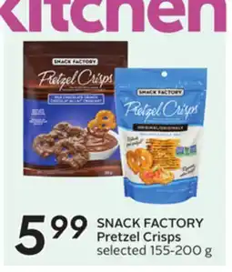 Sobeys SNACK FACTORY Pretzel Crisps offer