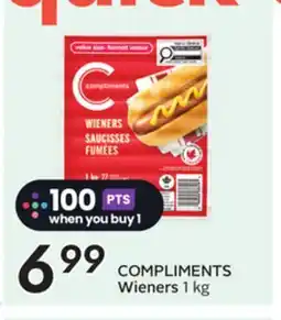 Sobeys COMPLIMENTS Wieners offer