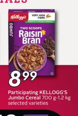 Sobeys KELLOGG'S Jumbo Cereal offer