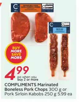 Sobeys COMPLIMENTS Marinated Boneless Pork Chops offer