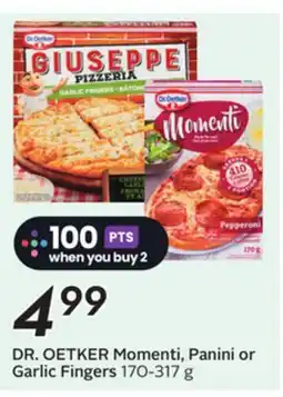 Sobeys DR. OETKER Momenti, Panini or Garlic Fingers offer