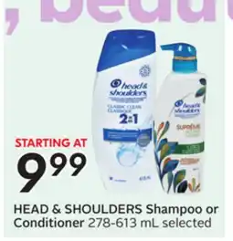 Sobeys HEAD & SHOULDERS Shampoo or Conditioner offer
