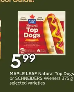 Sobeys MAPLE LEAF Natural Top Dogs offer