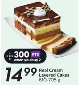 Sobeys Real Cream Layered Cakes offer