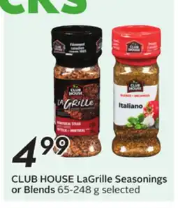 Sobeys CLUB HOUSE LaGrille Seasonings or Blends offer