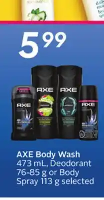 Sobeys AXE Body Wash offer