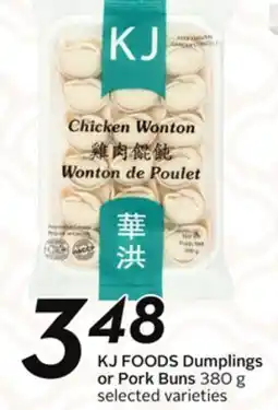 Sobeys KJ FOODS Dumplings or Pork Buns offer