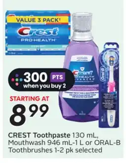 Sobeys CREST Toothpaste offer