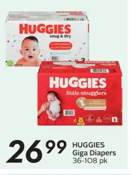 Sobeys HUGGIES Giga Diapers offer
