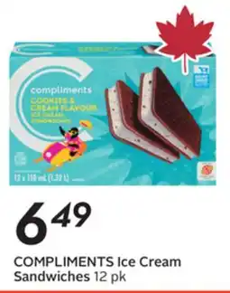 Sobeys COMPLIMENTS Ice Cream Sandwiches offer