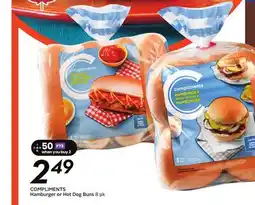 Sobeys COMPLIMENTS Hamburger or Hot Dog Buns offer