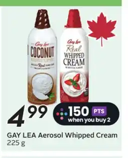 Sobeys GAY LEA Aerosol Whipped Cream offer