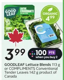 Sobeys GOODLEAF Lettuce Blends offer