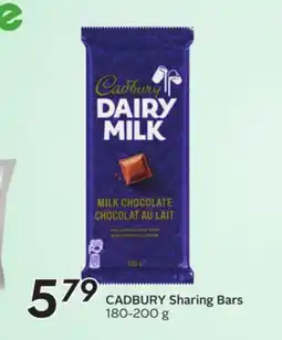 Sobeys CADBURY Sharing Bars offer