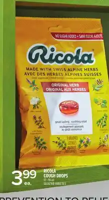 Metro RICOLA COUGH DROPS offer