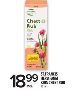 Metro ST. FRANCIS HERB FARM KIDS CHEST RUB offer