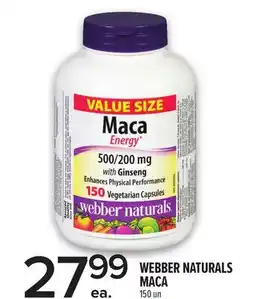 Metro WEBBER NATURALS MACA offer