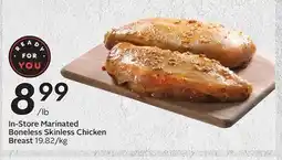 Sobeys In-Store Marinated Boneless Skinless Chicken Breast offer