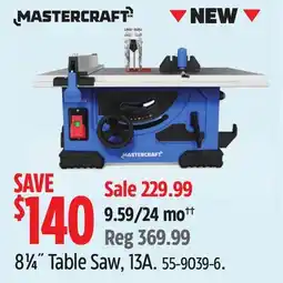 Canadian Tire Mastercraft 81⁄4˝ Table Saw, 13A offer