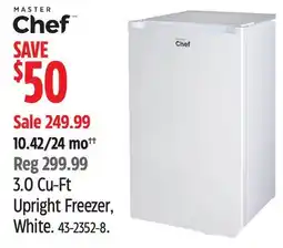 Canadian Tire MASTER Chef Upright Freezer offer