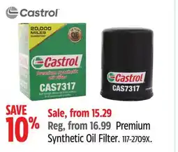 Canadian Tire Castrol Premium Synthetic Oil Filter offer
