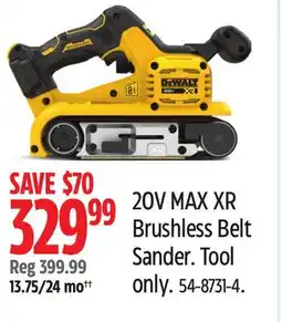 Canadian Tire DEWALT 20V MAX XR Brushless Belt Sander offer