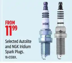 Canadian Tire Selected Autolite and NGK Iridium Spark Plugs offer
