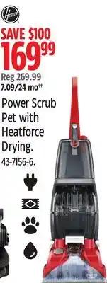 Canadian Tire Hoover Power Scrub Pet with Heatforce Drying offer