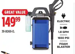 Canadian Tire SIMONIZ ELECTRIC 1.8 GPM 1650 PSI FOAM BLASTER offer