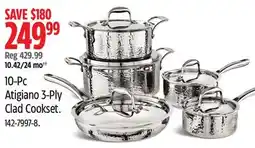 Canadian Tire Lagostina 10-Pc Atigiano 3-Ply Clad Cookset offer