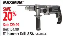 Canadian Tire MAXIMUM 1⁄2˝ Hammer Drill, 8.5A offer