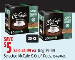 Canadian Tire Selected McCafe K-Cup Pods offer