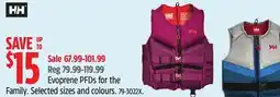 Canadian Tire Helly Hansen Evoprene PFDs for the Family offer