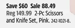 Canadian Tire Zwilling 2-Pc Scissors and Knife Set, Pink offer