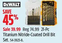 Canadian Tire DEWALT Titanium Nitride-Coated Drill Bit Set offer