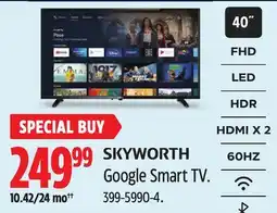 Canadian Tire SKYWORTH Google Smart TV offer