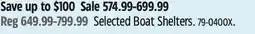 Canadian Tire Selected Boat Shelters offer